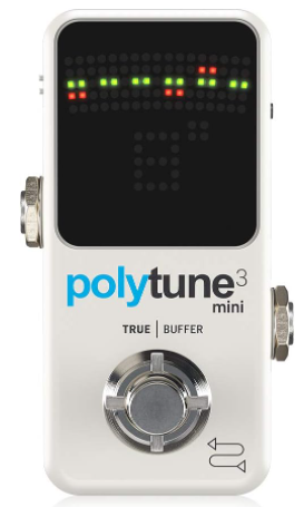 TC Electronic POLYTUNE 3 MINI Tiny Polyphonic Tuner with Multiple Tuning Modes and Built-In BONAFIDE BUFFER