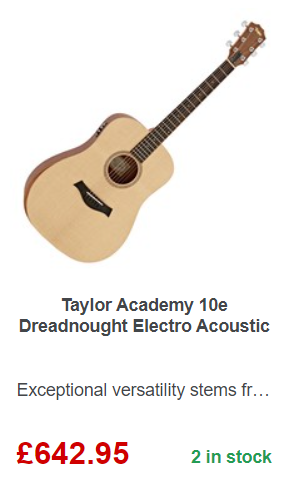 Taylor Academy 10e dreadnought Electro Acoustic