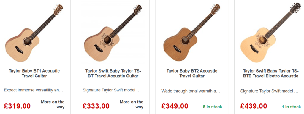 Taylor Baby BT2 Acoustic Travel Guitar