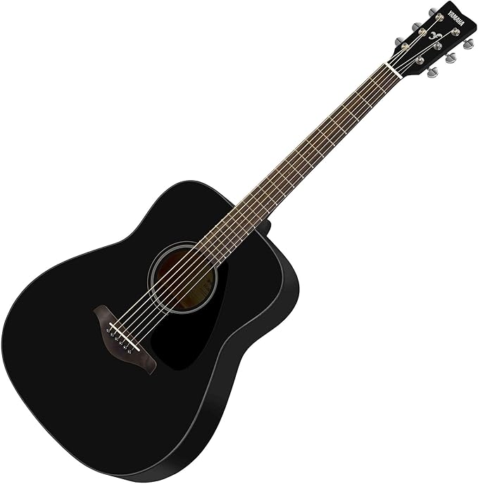 Yamaha FG800 the iconic beginner's acoustic guitar with an authentic sound for adults and teenagers, 44 wooden guitar in black