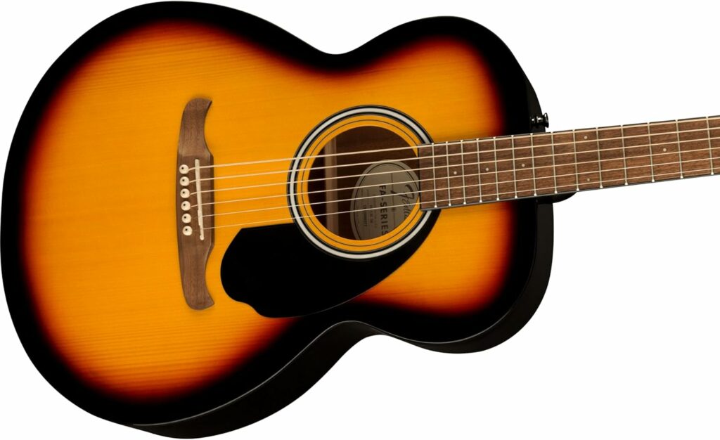 Fender DE FA-135 Concert Acoustic Guitar, Walnut Fingerboard, Sunburst