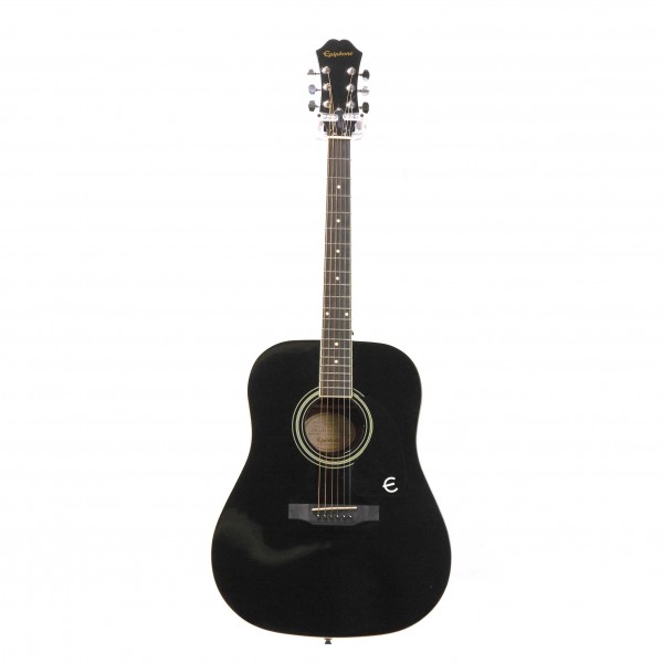 Beginner playing the Epiphone DR-100 acoustic guitar